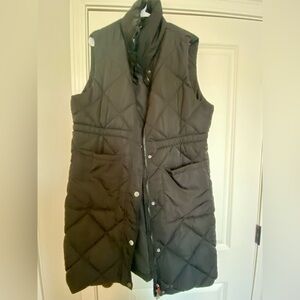 DOKOTOO Women's Quilted Long Black Vest. XL